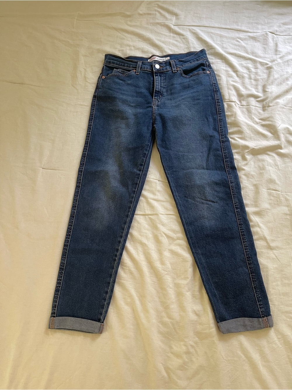 Signature by Levi Strauss Women's Dark Blue Boyfriend Jeans